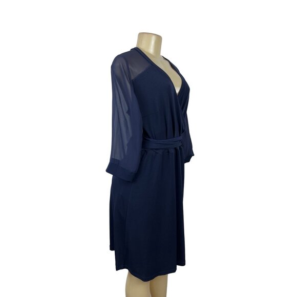 Simple Life Women's Navy Wrap Dress Sz L - Picture 3 of 9